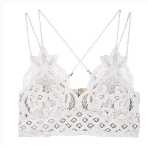 Free People Adella lace bralette stone gray - Image 5