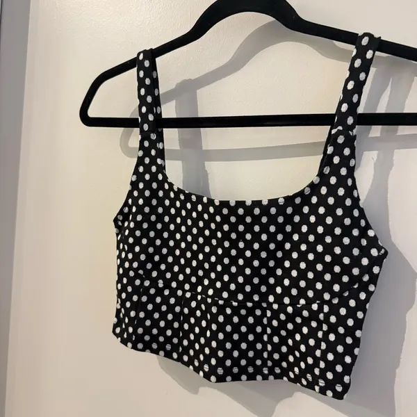 Nwot Zara Polkadot Bustier Cropped Top - Image 2