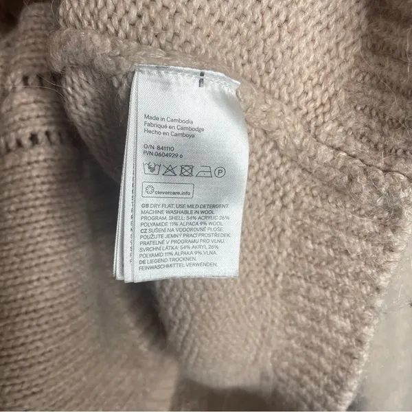 H&M Beige Wool Blend Knit Sweater - Image 7