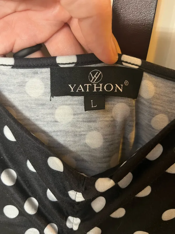 Yathon black & white polka dot dress - Image 2