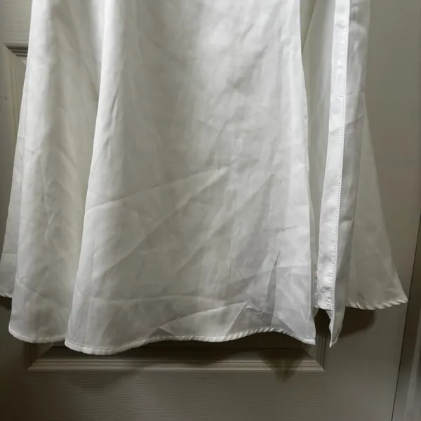 PETAL & PUP CHARMED ONE SHOULDER MIDI DRESS OFF WHITE Size S - Image 3