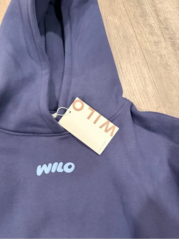 WILO Wellness Club Navy Hoodie with Light Blue Back Graphic - Image 8
