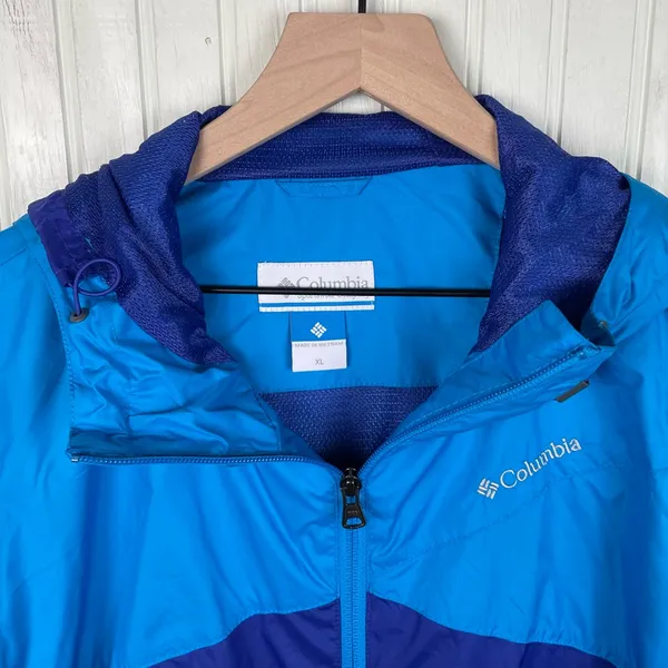 Columbia Women's Omni-Shield Rain Jacket Windbreaker Size XL Blue Colorblock - Image 3