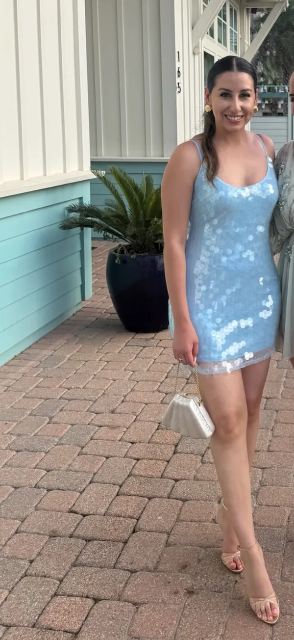 Sequin Dress Blue - Image 4