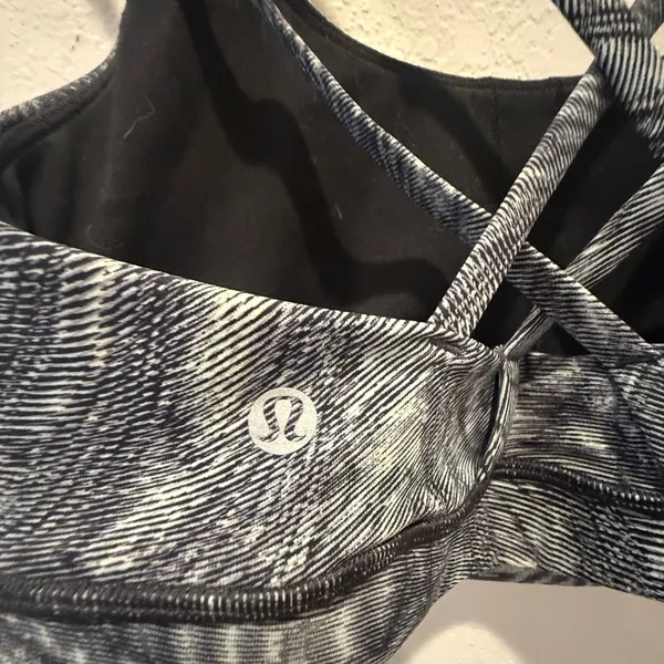 LULULEMON Energy Bra *Medium Support,‎ B–D Cup Velocity Mesh Island Mist Black 6 - Image 5