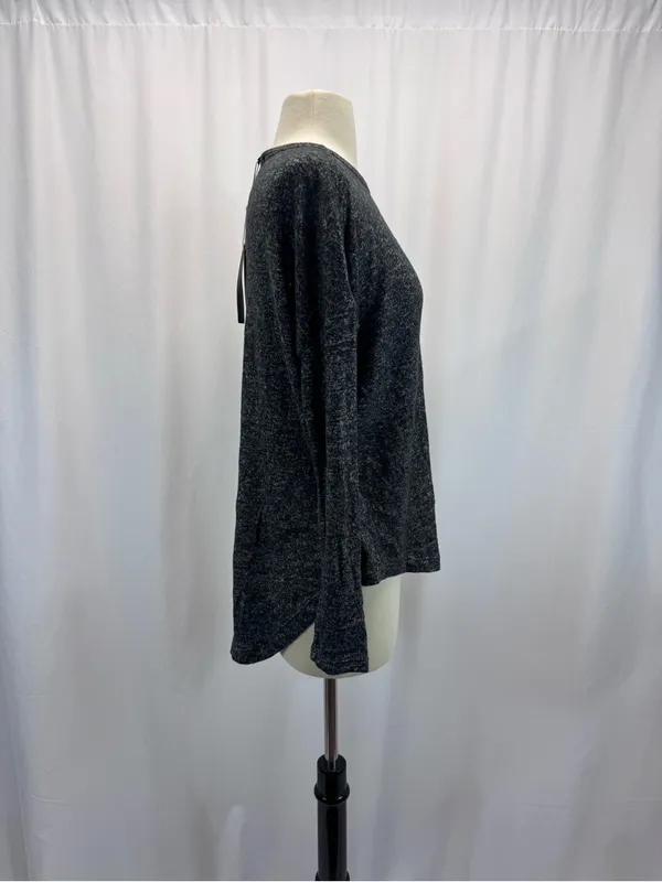 Quince Women's Long Sleeve Heathered Gray Crewneck Top XS Cozy Flowknit Breeze - Image 5