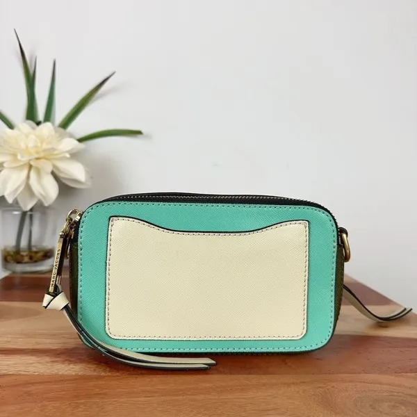 Pre-owned MARC JACOBS‎ Saffiano Rainbow Strap Color Block Snapshot Camera Bag - Image 8