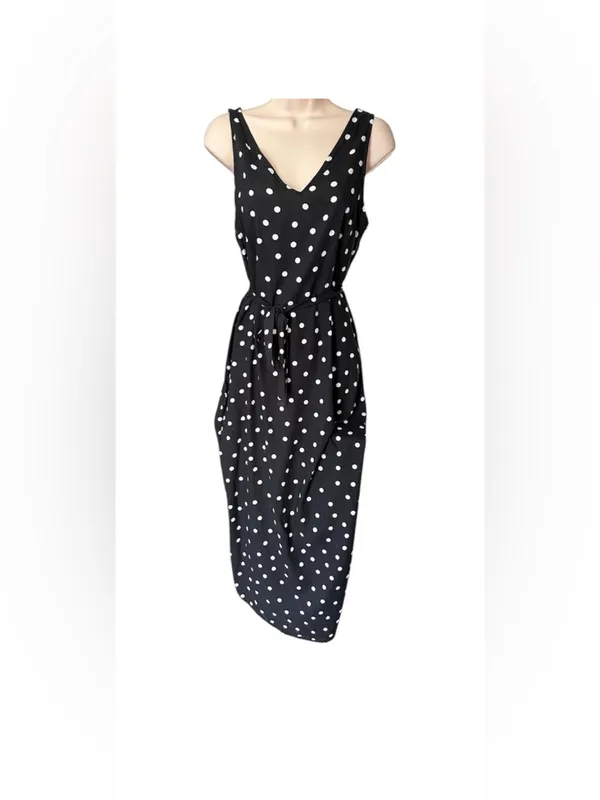 A New Day Black & White Maxi Dress XS Like New - Image 2
