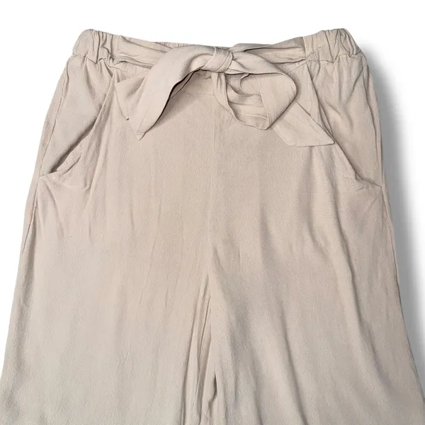 Wilfred Wide Leg Tie Waist Pants Womens‎ Small Beige Excellent Viscose Rayon - Image 2