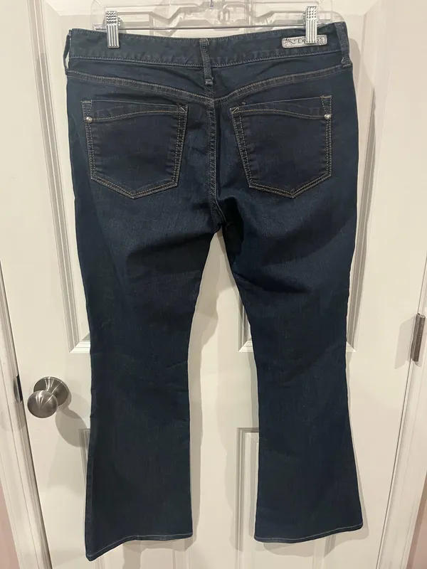 Express Stella Boot Low Rise Blue Jeans Size 6 - Image 5