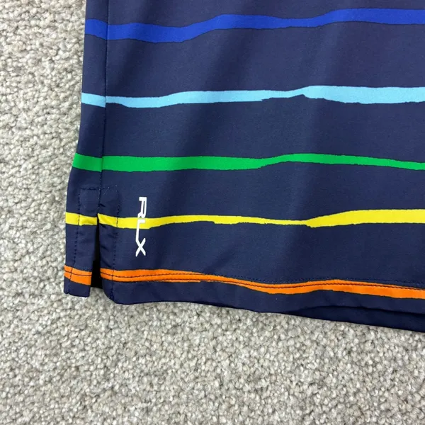 RLX Ralph Lauren Size S Sleeveless Golf Polo Navy Stripe Performance Athletic - Image 7