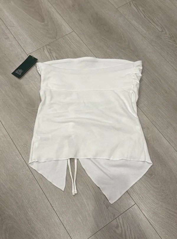 Wild Fable White Strapless Crop Top - Image 2