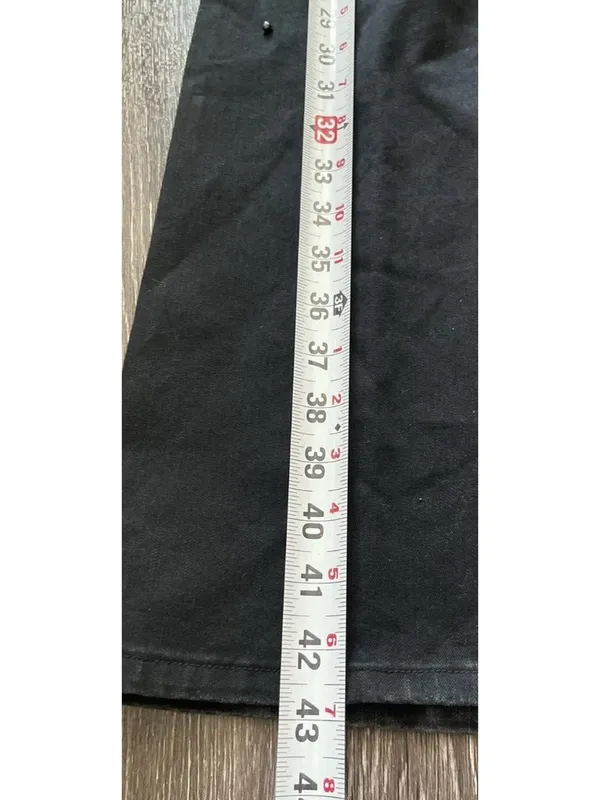 Cache Embellished Flare Jeans Size 4 Y2K Faux Pearl Beaded Black Denim Pants - Image 4