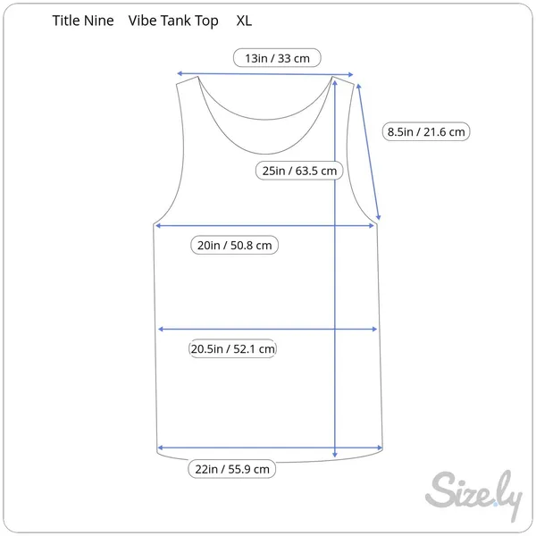 Title Nine Women's Vibe Tank Top Blue XL - Image 2