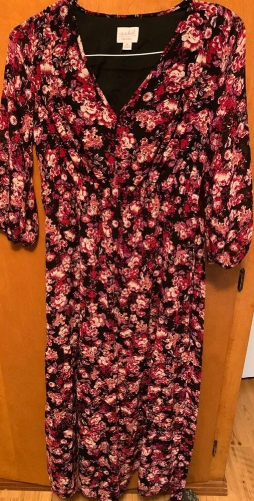 Ava & Viv Medium Floral Maternity Tie waist dress SzM - Image 2