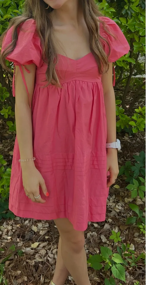 English Factory Pink Puff Sleeve Dress - Image 5