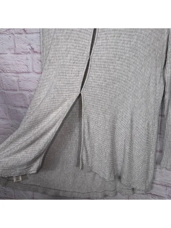 We The Free Medium Gray Ribbed Long Sleeve Top - Image 7