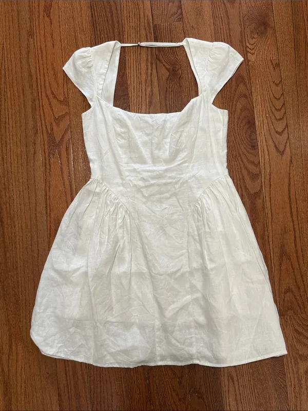 Reformation Oaklyn Linen Dress Size 8 - Image 3