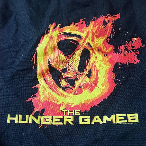 The Hunger Games Black Tote Bag Flaming - Image 2