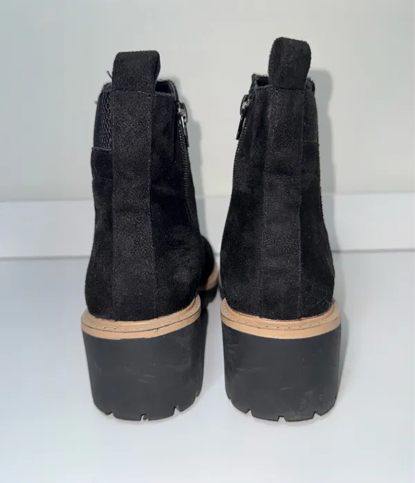 Maurices Bridget Chelsea Boots Black Faux Suede Ankle Zipper - Image 8