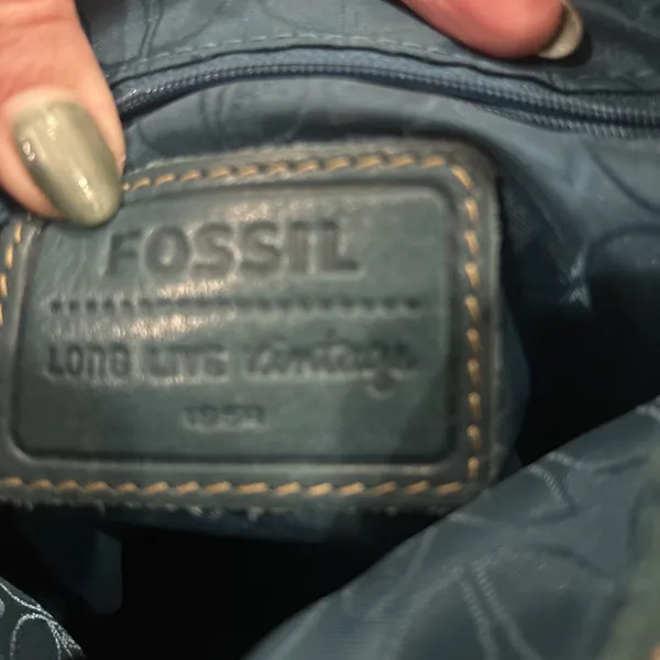 Fossil Long‎ Live Vintage Women's Teal Green Pebbled Leather Purse Crossbody Bag - Image 11