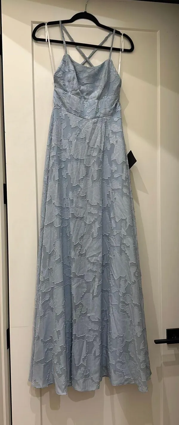 Lulus Slate Blue Maxi Formal Dress - Image 3