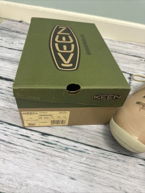 KEEN Lorelai II Women's Tan Leather Lace Up Sneaker Shoes Sz 10.5 (41) w/ BOX - Image 8