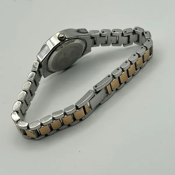 Women’s Two-tone Silver and Rose-gold Crystal Accented Analog Watch Working - Image 5