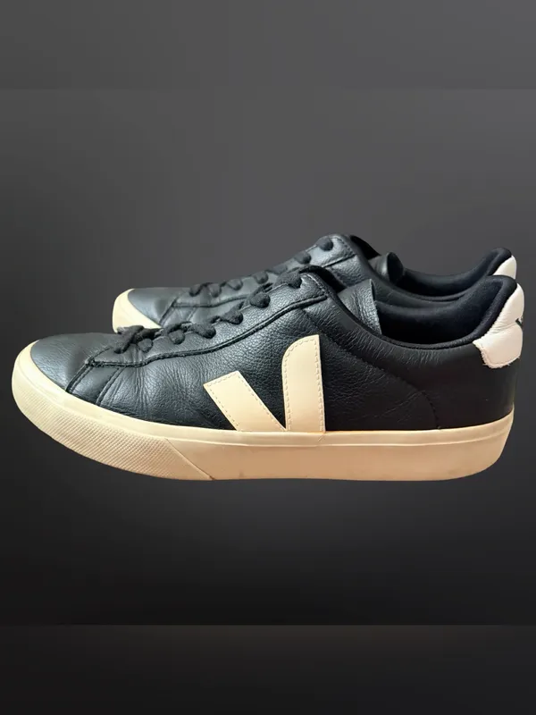 VEJA Campo Black & White Leather Sneakers — Women’s 10 - Image 11