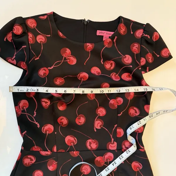 Betsey Johnson Dress Sz 4 Rockabilly Pinup Retro Cherry‎ Print Bombshell 50s 60s - Image 12