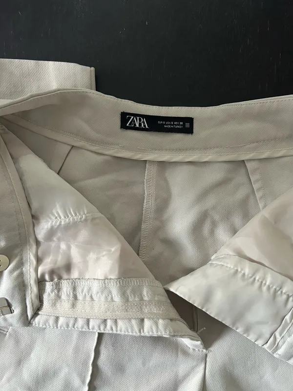 ZARA Dress Pants Cream Women’s - Image 3