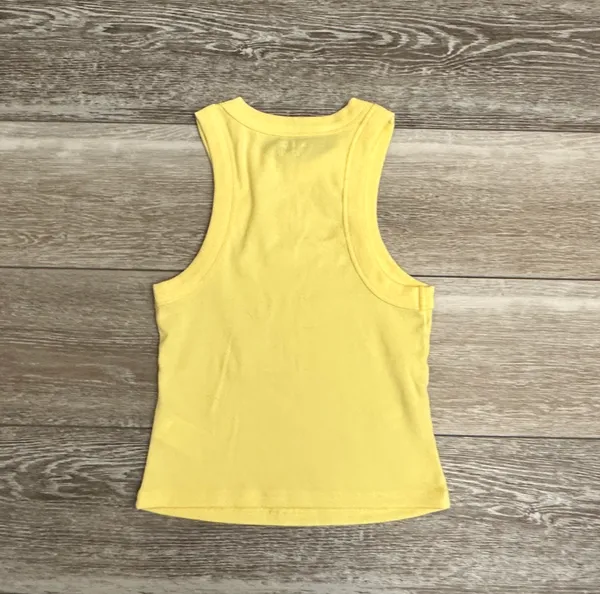 Sz XS Yellow Rib Knit Tank Top Adorable!! - Image 4