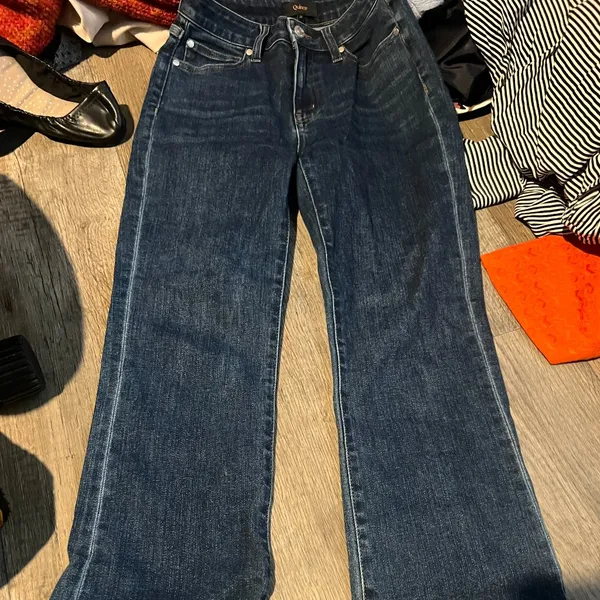 Quince Stretch High Rise Kick Flare Jeans Dark Wash size‎ 25 - Image 4