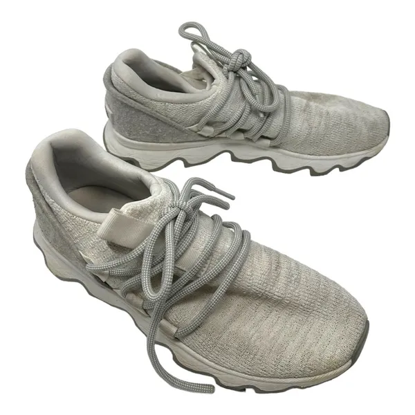 Sorel Kinetic Lace Sneaker Womens Cream Knit Lightweight Comfort Size 7 - Image 4