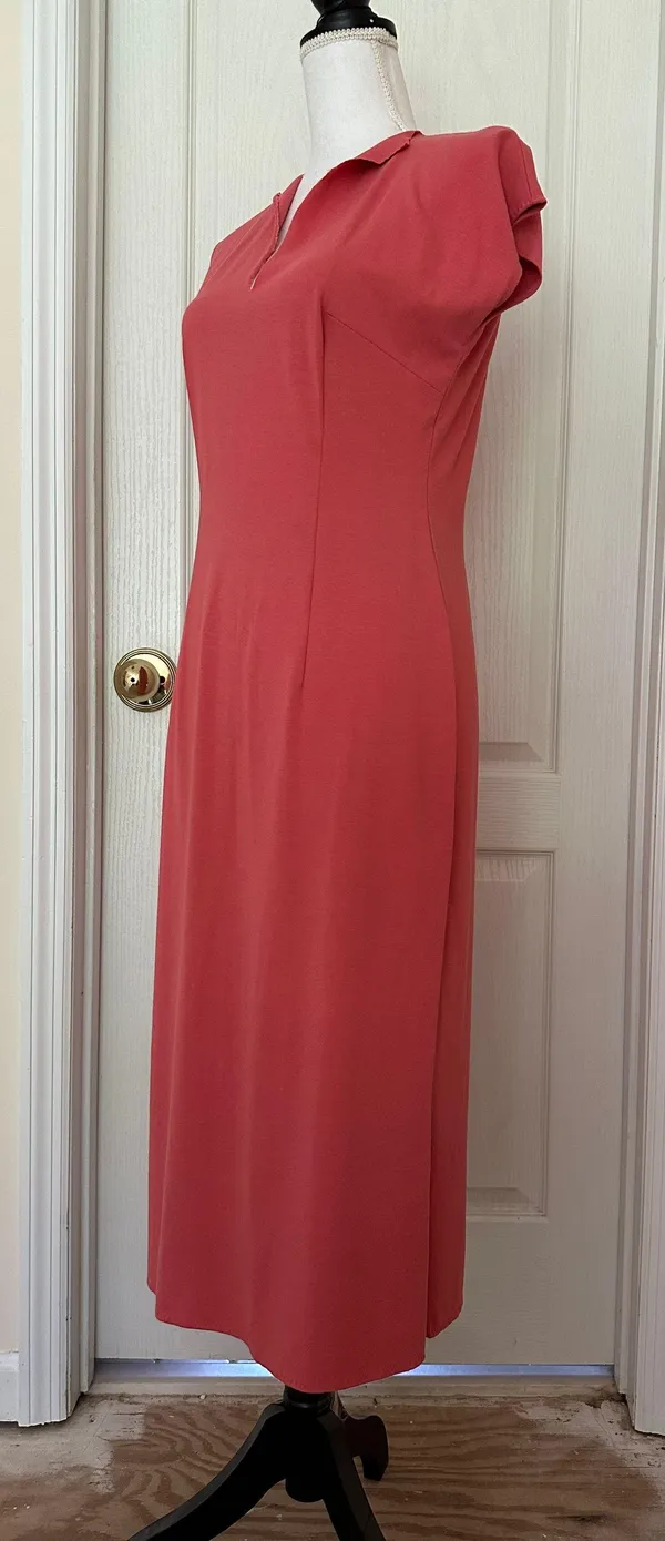 Handmade New Woman’s 100% Viscose Orange Long Dress, Sz S/M - Image 5