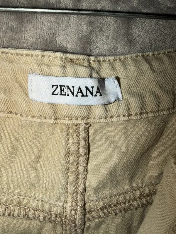 Zenana High Rise Distressed Straight Jeans Sand Beige - Image 8