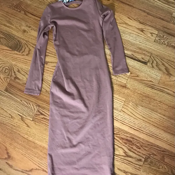 Zara Brown Open Back Dress NWT - Image 3