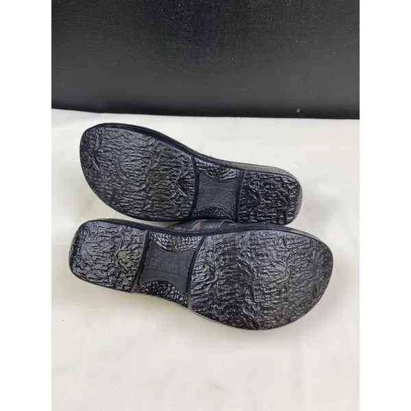 Born Women's Brown Leather Animal Print Clogs/ Shoes Size 7 SKU 4911 - Image 6
