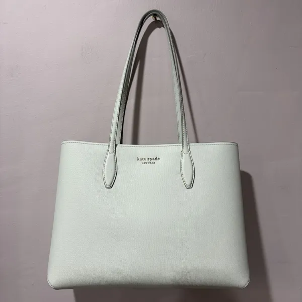 Kate Spade All Day Large Tote Bag Purse Handbag & Wristlet Pouch Mint‎ Green NEW - Image 2