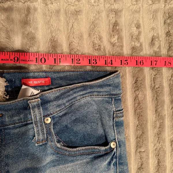 Altar'd State The Bestie Straight Leg Distressed‎ Jeans Blue Medium Wash 11/30 - Image 6