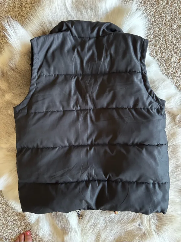 Black Puffer Vest Women Sleeveless Jacket - Image 8