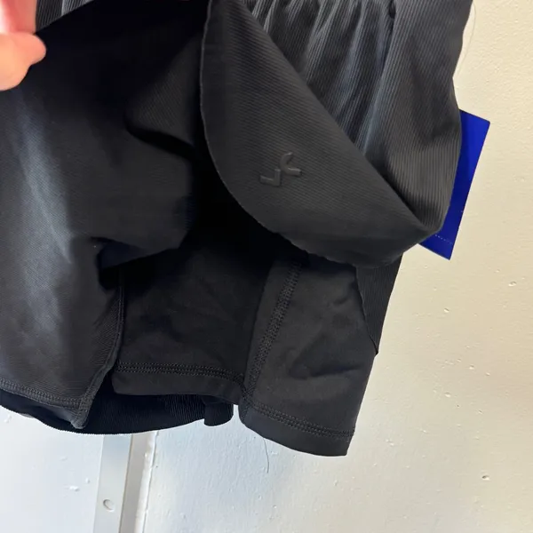 NWT JoyLab Women's Mid-Rise Ribbed Athletic Shorts‎ Black Onyx XS Athletic - Image 4
