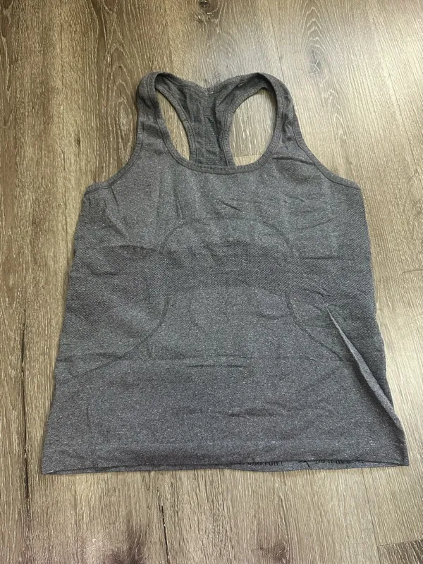 lululemon athletica Charcoal Gray Scoop Neck Racerback Tank - Image 4