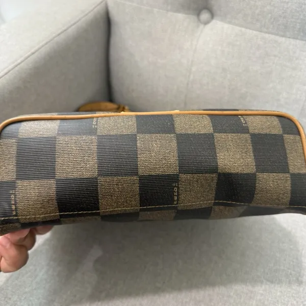 Vintage FENDI Bag Checkered Original Design Crossbody Luxury - Image 9
