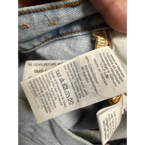 Madewell The Perfect Vintage Jeans 27 Light Wash High Rise Tapered Mom Denim - Image 9