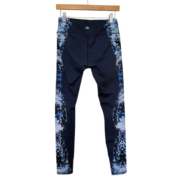 ALO Yoga High Waist Air Brush Leggings Dark Crystal Sky Blue Sz XS - Image 6