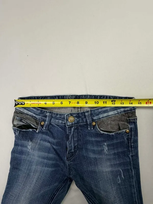 ReRock for Express Womens Embroidered Bootcut Blue Jeans - Image 6