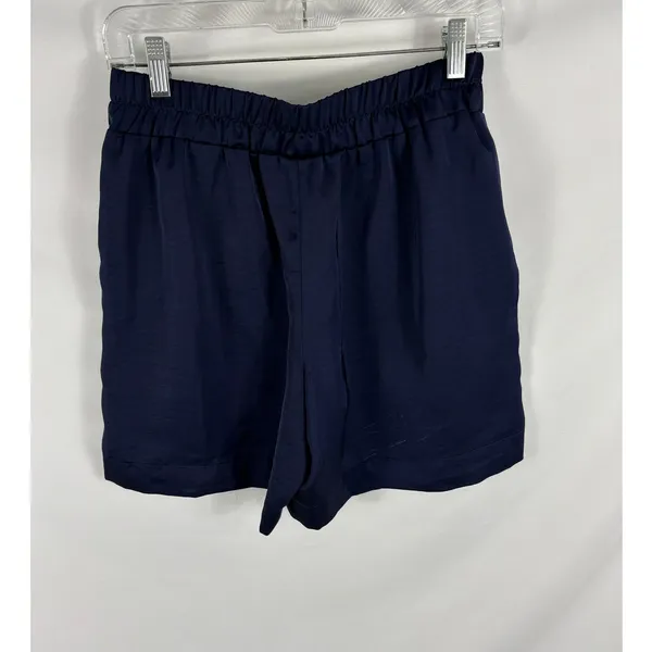 A New Day Satin High Waist Pull On Shorts Size Small Blue - Image 5