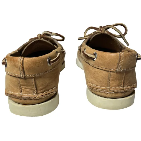 Sperry Top-Sider Authentic Original 2-Eye Boat Shoes Tan Leather 7.5M Preppy - Image 6