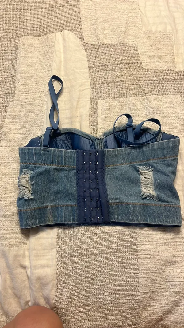 Denim going out top Blue Size XS - Image 3